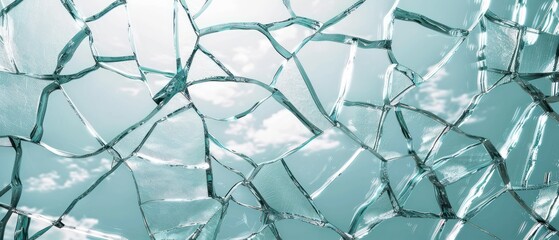 Glass texture surface crack broken damage danger destroy structure breaking discrimination violence close up shot.