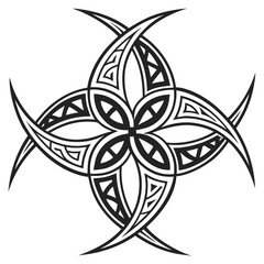 Vector art of a celtic knot design isolated on a white background