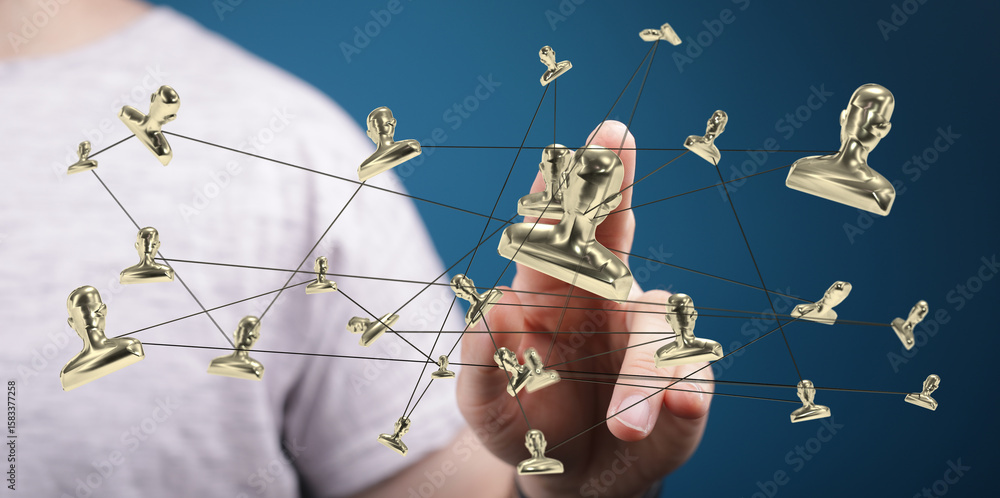 Poster visual representation of global networking and business connections. ideal for teamwork, collaborati