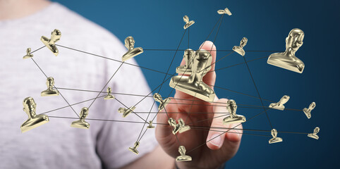 Visual representation of global networking and business connections. Ideal for teamwork,...