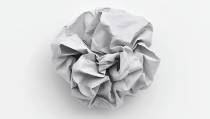 Crumpled paper ball on white background (1)
