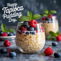 Tapioca Pudding icon on white background. Happy Tapioca Pudding Day, july 15. Calendar of july month on workplace. Cartoon vector illustration. Sweet asian food isolated icon.