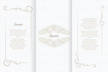 Vector ornamental decorative frame. Elegant ornate element for design template.