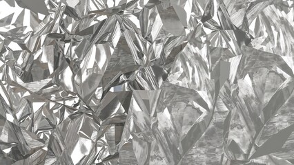 Textured silver foil surface