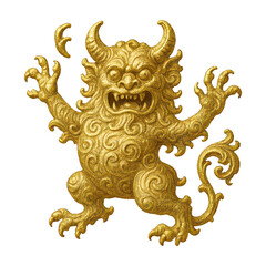 Fototapeta premium PNG Golden mythical creature illustration