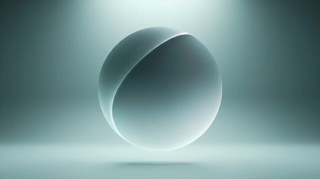 Sleek Abstract Sphere Logo with Muted Colors in a Smooth Reflective Style for Modern Tech Company on Clean Background
