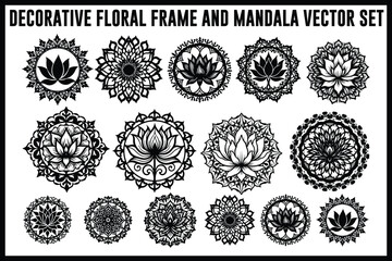 Vintage Floral Laser Cut Ornamental Frame Set
