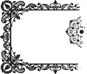 Vintage Floral Laser Cut Ornamental Frame Set
