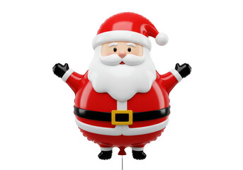 Isolated Inflatable Santa Claus Balloon Cheerful Holiday Spirit