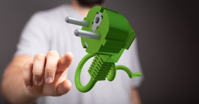 Eco-friendly energy concept.  Sustainable power. Green technology.