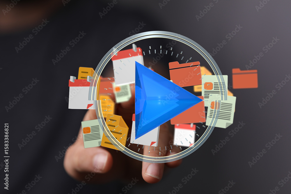 Poster efficiently manage your digital files and schedule. improve productivity with our system.
