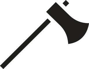 Axe Silhouette Vector Set – Crossed Axes, Stump Scene Minimal Icon Design, vector illustration.