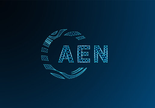 AEN low poly letter logo vector design. AEN lower poly logo design. AEN unique low poly logo design.