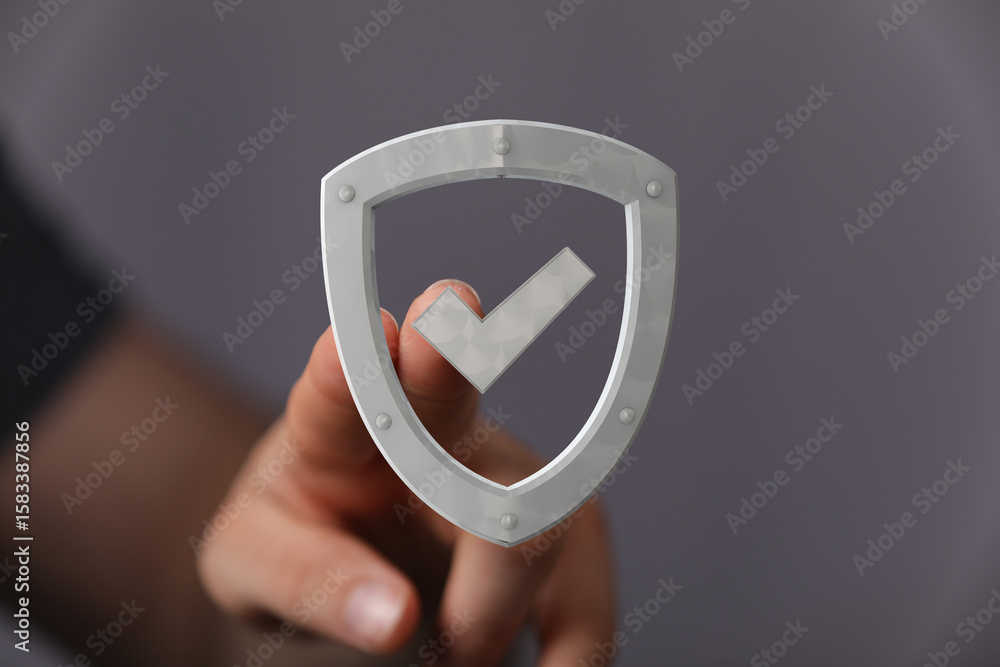 Poster image depicts a hand interacting with a digital shield icon, symbolizing data security and protectio