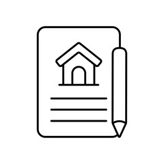 Contract Legal Agreement Document Line Icon