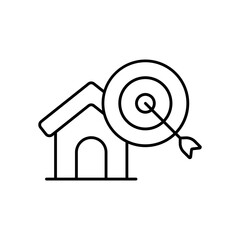 Target Goal Objective Achievement Line Icon