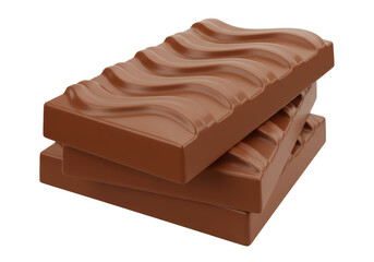 Isolated Stack of Milk Chocolate Candy Bars