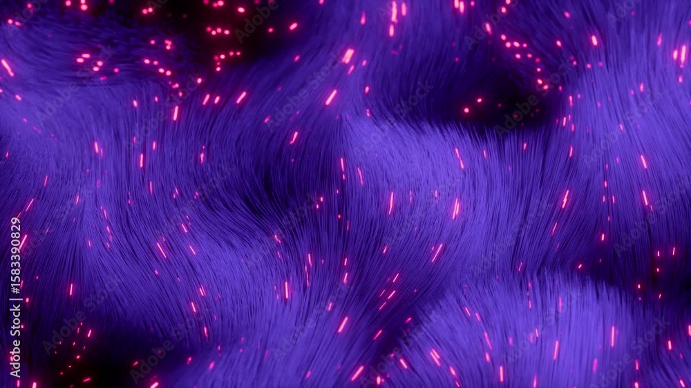 Poster cosmic pulse glowing fiber flow in violet motion loop animated