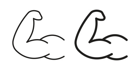 Fototapeta premium Strong arm icon vector illustration. Flat design. Graphic design vector symbols.