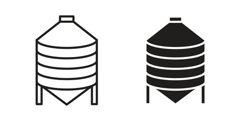 Silo icon vector illustration. Flat design. Graphic design vector symbols. © Surya