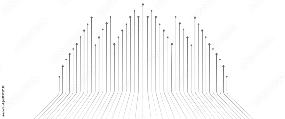 Poster vector hi tech speed digital abstract connecting lines and dots technology background