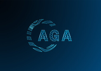 AGA low poly letter logo vector design. AGA lower poly logo design. AGA unique low poly logo design.
