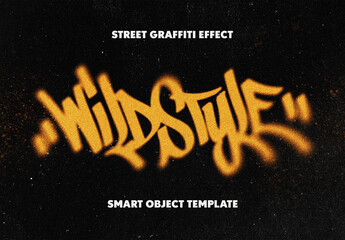 Street Graffiti Text Effect Mockup
