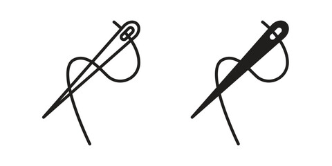 Needle icon vector illustration. Flat design. Graphic design vector symbols.