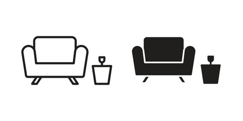 Lounge icon vector illustration. Flat design. Graphic design vector symbols.