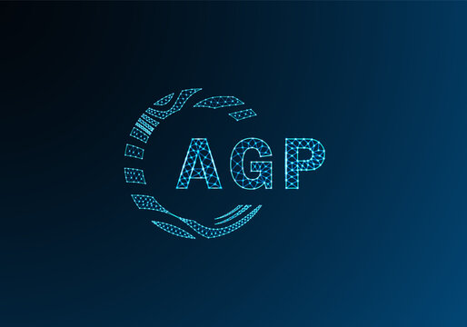 AGP low poly letter logo vector design. AGP lower poly logo design. AGP unique low poly logo design.