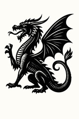 Shadow Wings &ndash; Majestic Black Dragon Silhouette