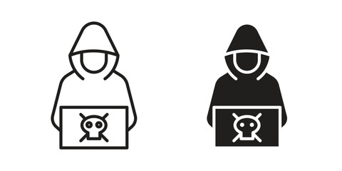 Hacker icon vector illustration. Flat design. Graphic design vector symbols.