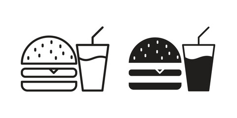 Fast food icon vector illustration. Flat design. Graphic design vector symbols.