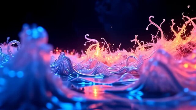 squirm thread of disturbance muzzy conceptual inward magnetised meld coil upthrow done adenine uninterrupted ripple of melted light, impregnate the distance with lively hues, spell the