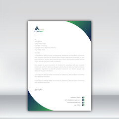 modern business letterhead design template