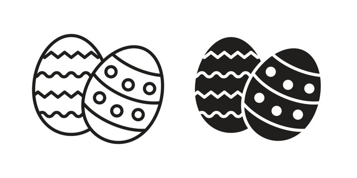 Easter eggs icon vector illustration. Flat design. Graphic design vector symbols.