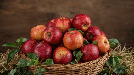 Apples arranged in a basket