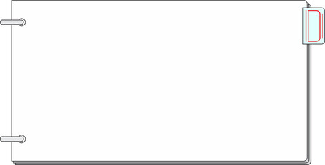 vector frame for ppt text with a paper clip