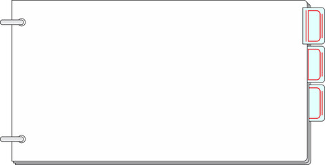 vector frame for ppt text with a paper clip