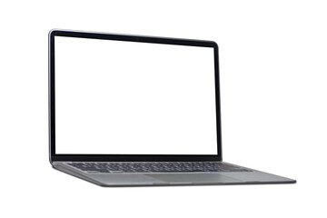  Modern Laptop with Blank White Background