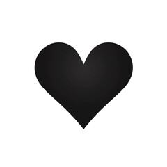 Obraz premium Black Heart Icon: A simple, elegant black heart icon, perfect for conveying love, affection, or other related emotions. The solid black color provides a classic and timeless feel.