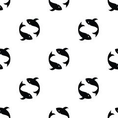 Obraz premium seamless pattern of fish for background, greeting card, packaging, texture, fabric pattern, wallpaper, wall decoration