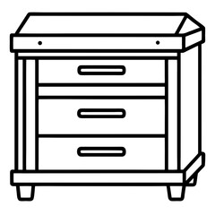 Minimalist Tool Storage Line Art Vector