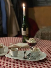 table setting at restaurant