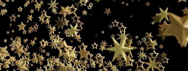 Abstract background with gold stars. Perfect for celebration, luxury, or holiday designs.