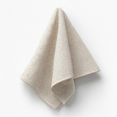 Beige Textured Kitchen Towel Angled Perspective tea towel