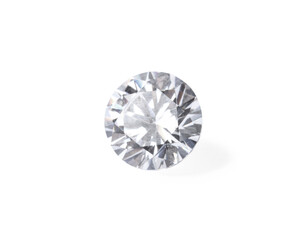 One beautiful shiny diamond isolated on white
