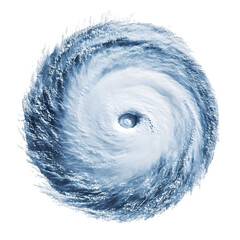 Storm from top view isolated on transparent background.