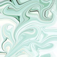 Soothing mint green and white marble swirl background with fluid curves and minimal tones. Ideal for calming, abstract, and wellness-themed visuals.
