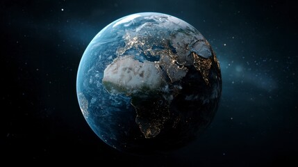 Obraz premium Earth View From Space Planet Globe